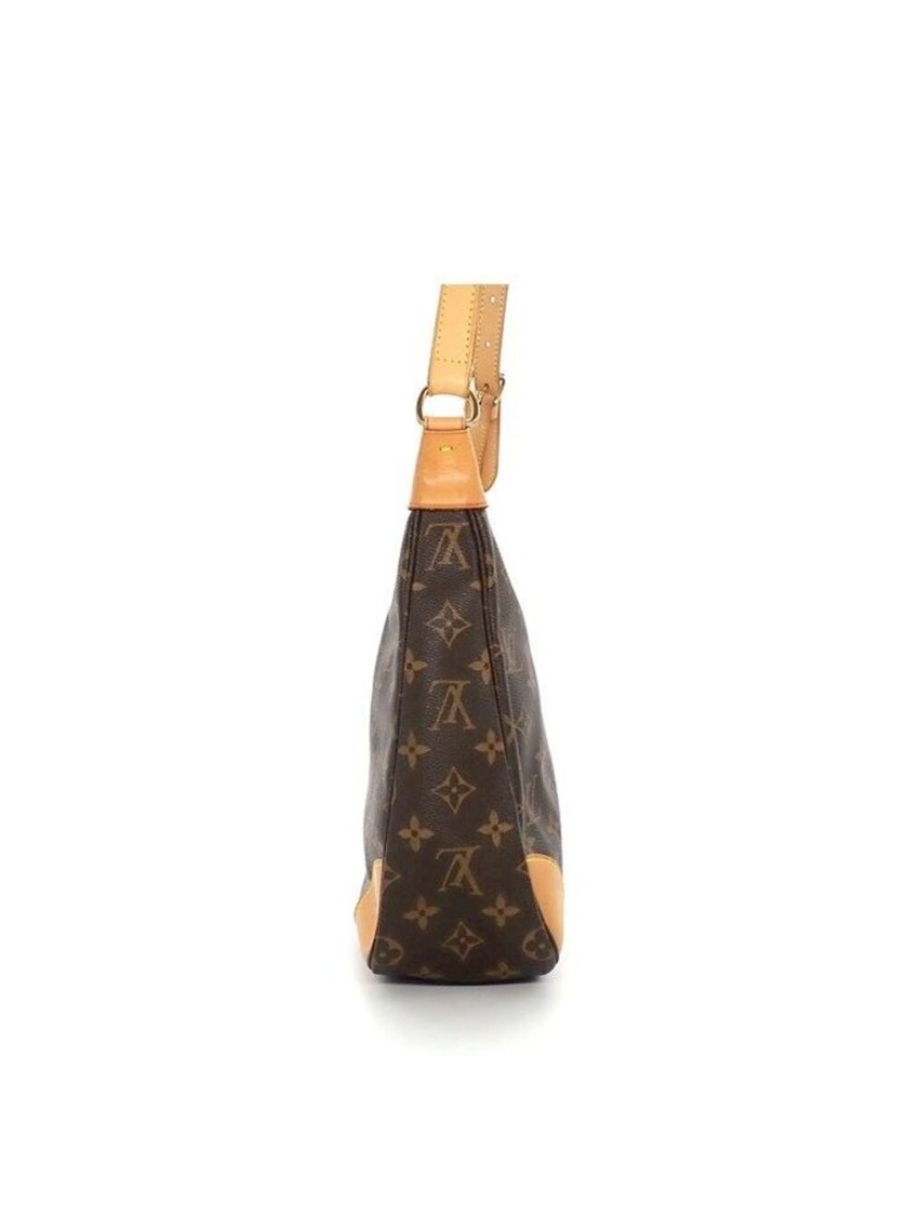 Louis Vuitton Shoulder Bag Boulogne Brown Monogram Canvas Vachetta Leather Gold - Picture 3 of 12